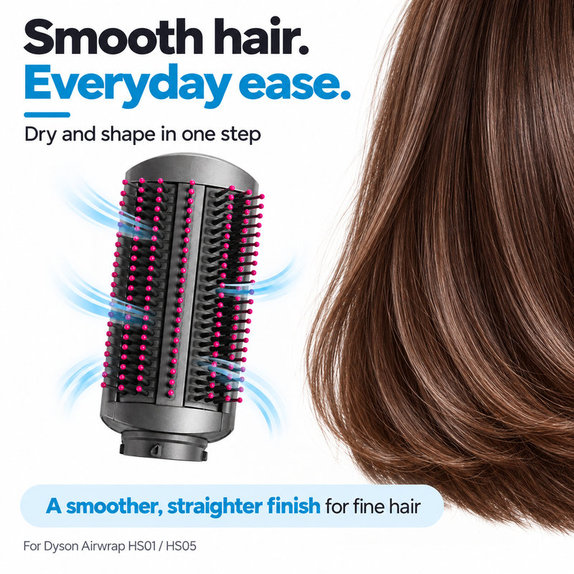 Мека изглаждаща четка за Dyson Airwrap HS01, HS05, Iron / Fuchsia