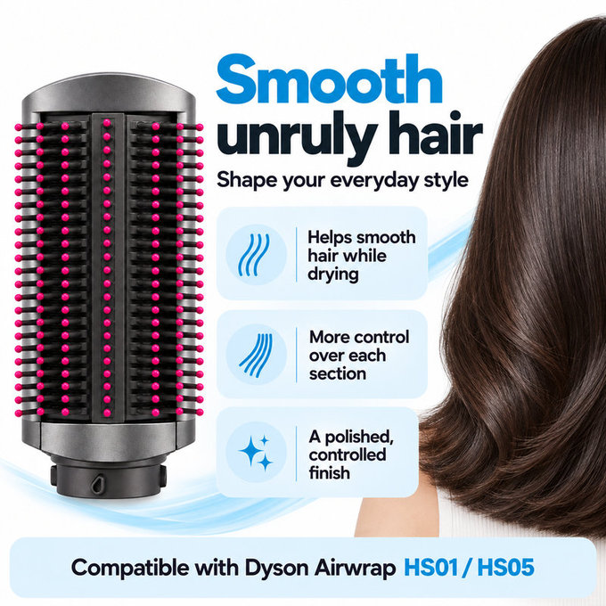 Твърда изглаждаща четка за Dyson Airwrap HS01, HS05, Iron / Fuchsia