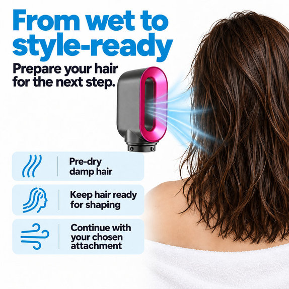 Накрайник за бързо сушене за Dyson Airwrap HS01, HS05, Iron / Fuchsia