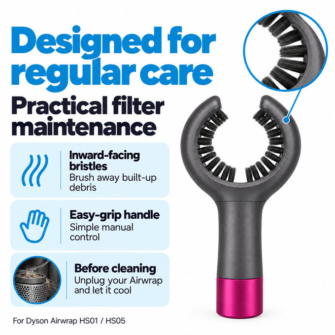 Четка за почистване на филтъра за Dyson Airwrap HS01, HS05