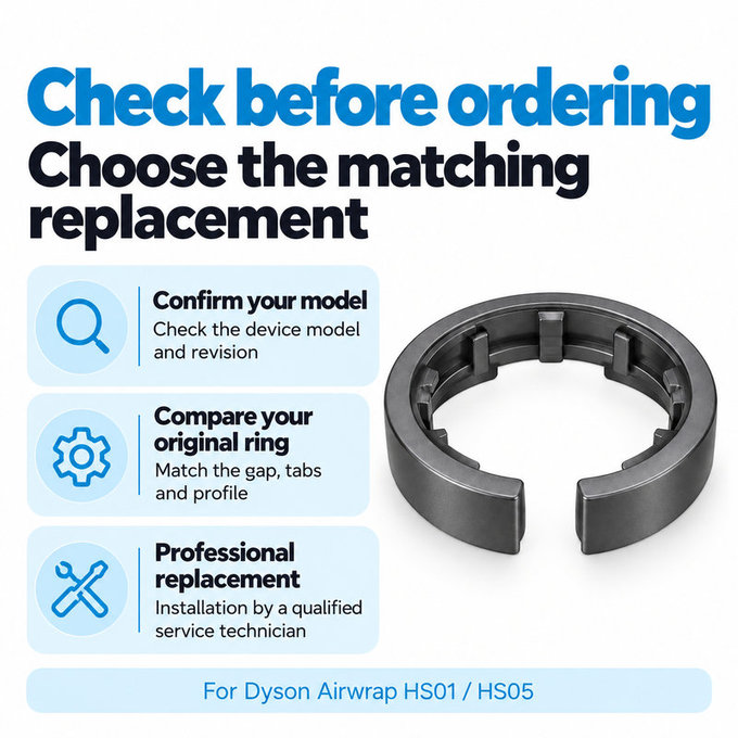 Заключващ пръстен за накрайника за Dyson Airwrap HS01, HS05