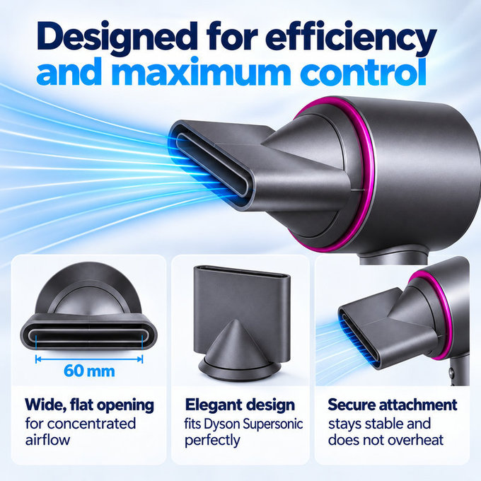 Концентратор за стилизиране за Dyson Supersonic HD01, HD03, HD07, HD15, HD16
