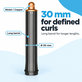 Дълъг накрайник за къдрене за Dyson Airwrap HS01, HS05, 30 mm, Nickel / Copper