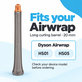 Дълъг накрайник за къдрене за Dyson Airwrap HS01, HS05, 20 mm, Nickel / Copper