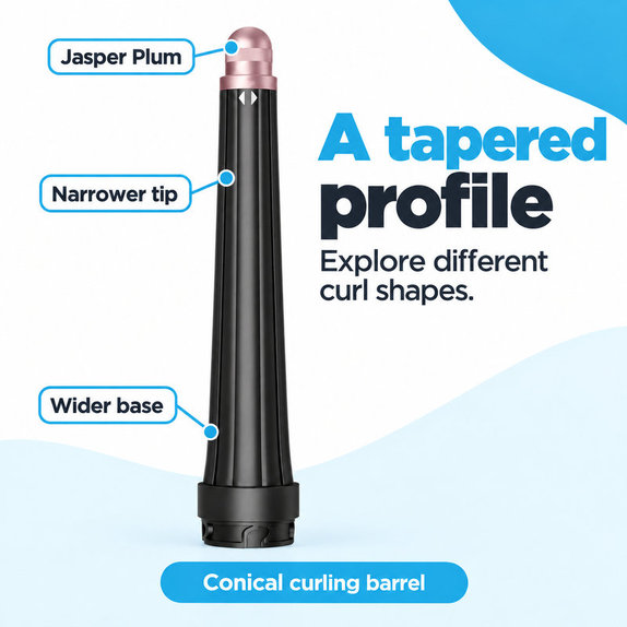 Конусовиден накрайник за къдрене за Dyson Airwrap HS05, Jasper Plum