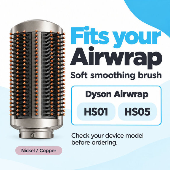 Мека изглаждаща четка за Dyson Airwrap HS01, HS05, Nickel / Copper