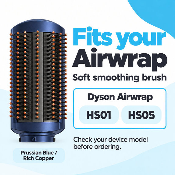 Мека изглаждаща четка за Dyson Airwrap HS01, HS05, Prussian Blue / Rich Copper