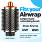 Голяма кръгла четка за обем за Dyson Airwrap HS01, HS05, Nickel / Copper