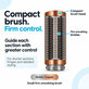 Малка твърда изглаждаща четка за Dyson Airwrap HS01, HS05, HS08, Nickel / Copper