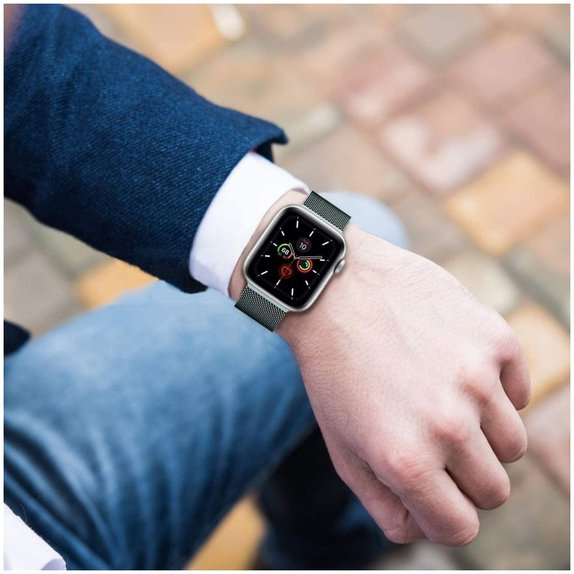 Каишка Milaneseband за Apple Watch 8 / 9 / 10 / 11 / SE (40 / 41 / 42 mm), Rose Gold, Tech-Protect