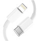 Мрежово зарядно C20W 2-PORT PD 20W / QC3.0 + Lightning Cable, бяла, Tech-Protect