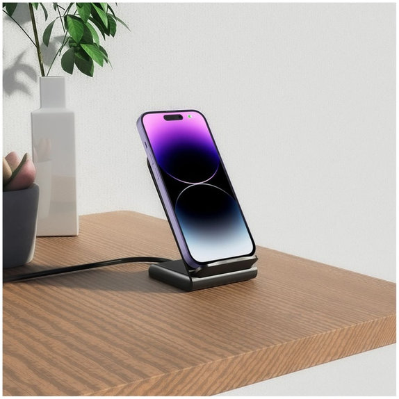 Безжично зарядно QI15W-S2 15W, черна, Tech-Protect