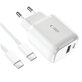 Мрежово зарядно C20W 2-PORT PD 20W / QC3.0 + USB-C Cable, бяла, Tech-Protect
