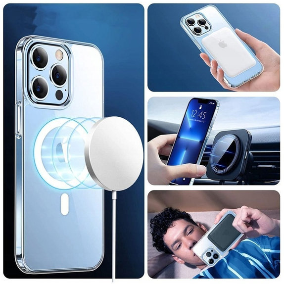 Калъф FlexAir Hybrid MagSafe за Samsung S23, прозрачна, Tech-Protect