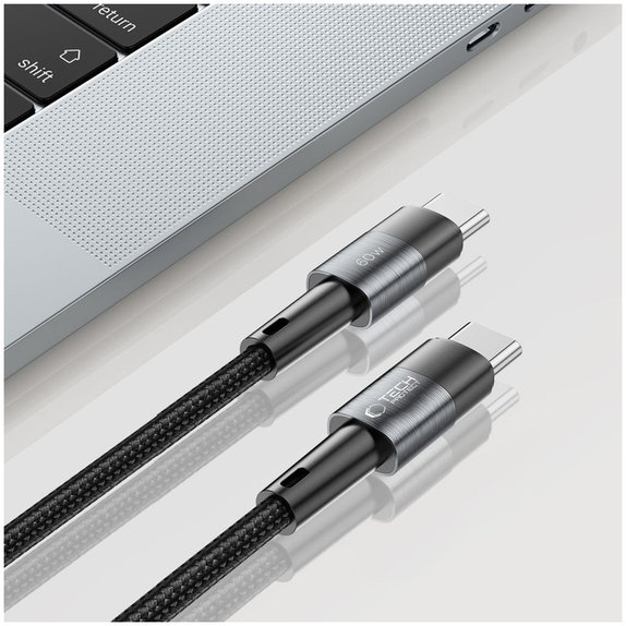 Кабел Ultraboost USB-C Cable PD 60W / 3A 25CM, сива, Tech-Protect