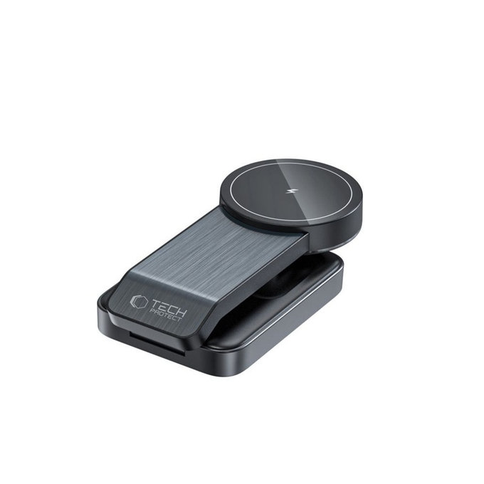 Безжично зарядно QI15W-A28 3IN1 Magnetic MagSafe, черна, Tech-Protect