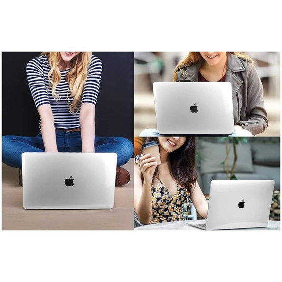 Калъф Smartshell за MacBook Air 15 M2-M5 2023-2026, Crystal Clear, Tech-Protect