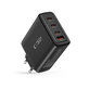 Мрежово зарядно NC100W-GAN 4-PORT PD 100W / QC3.0, черна, Tech-Protect