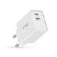 Мрежово зарядно C35W 2-PORT PD 35W, бяла, Tech-Protect