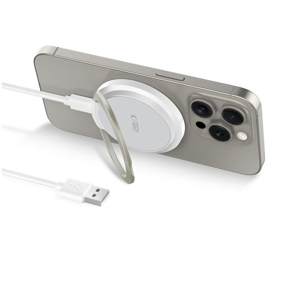 Безжично зарядно QI15W-A33 Magnetic MagSafe, бяла, Tech-Protect
