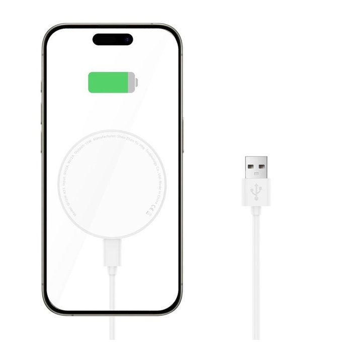 Безжично зарядно QI15W-A33 Magnetic MagSafe, бяла, Tech-Protect