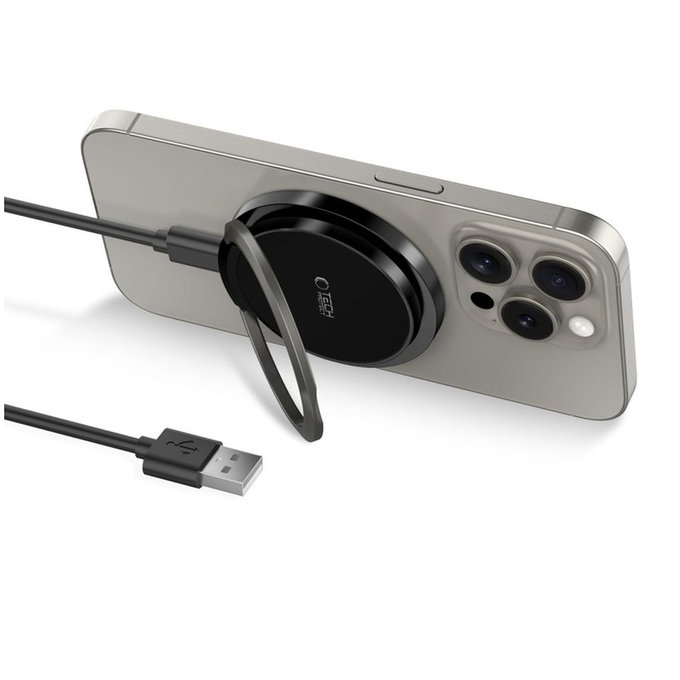 Безжично зарядно QI15W-A33 Magnetic MagSafe, черна, Tech-Protect