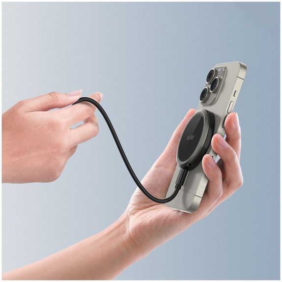 Безжично зарядно QI15W-A33 Magnetic MagSafe, черна, Tech-Protect