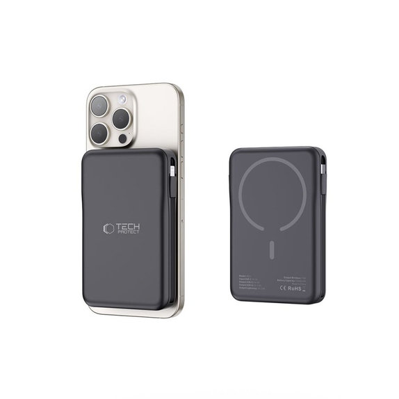 Външна батерия PB31 Lifemag MagSafe 10000mAh, черна, Tech-Protect