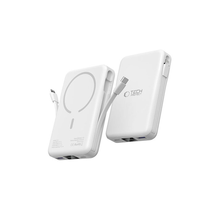 Външна батерия PB31 Lifemag MagSafe 10000mAh, бяла, Tech-Protect
