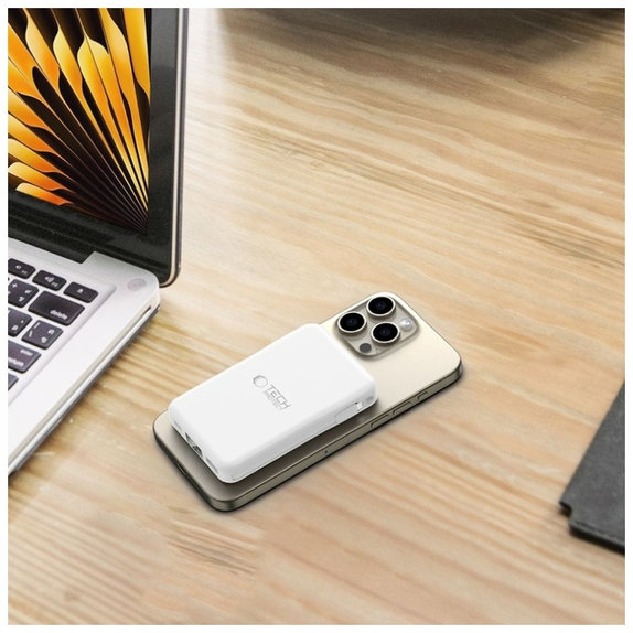 Външна батерия PB31 Lifemag MagSafe 10000mAh, бяла, Tech-Protect