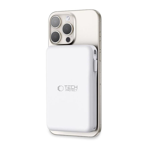 Външна батерия PB31 Lifemag MagSafe 10000mAh, бяла, Tech-Protect