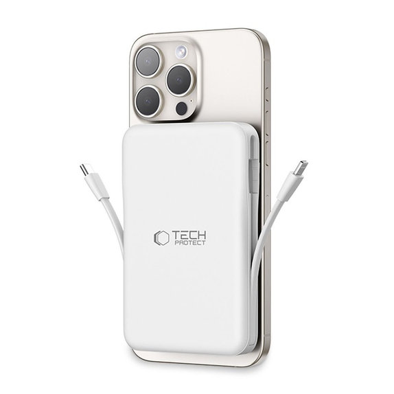 Външна батерия PB31 Lifemag MagSafe 10000mAh, бяла, Tech-Protect