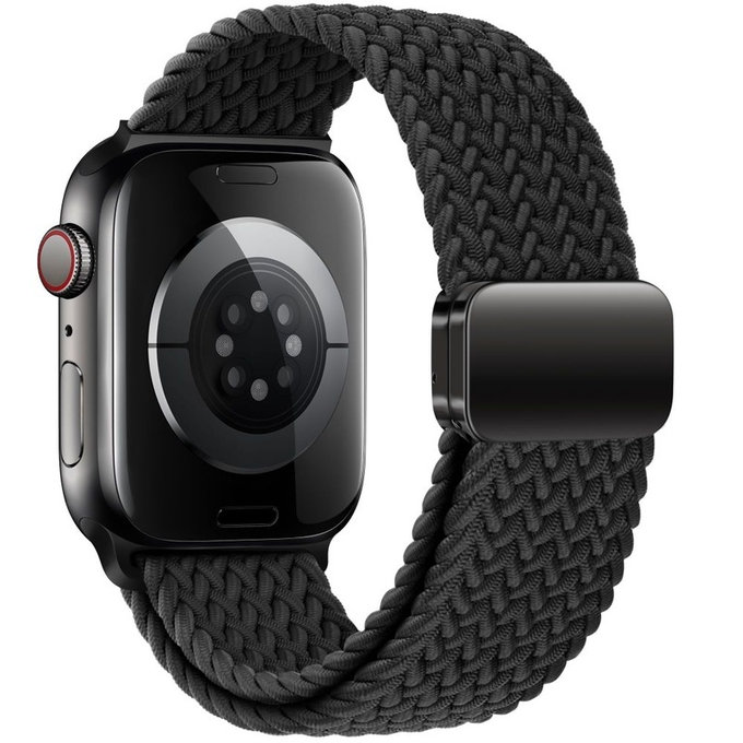 Каишка Nylonmag за Apple Watch 8 / 9 / 10 / 11 / SE / Ultra (44 / 45 / 46 / 49 mm), черна, Tech-Protect