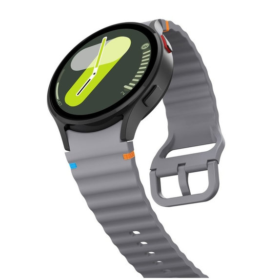Каишка Silicone Sport за Samsung Watch 4 / 5 / 5 Pro / 6 / 7 / FE, Crayon Grey, Tech-Protect