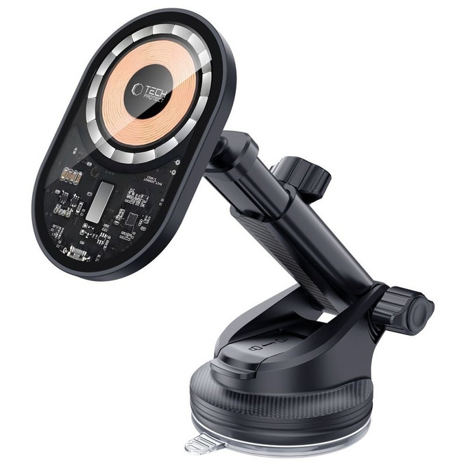 Стойка за автомобил MM15W-V6 Magnetic MagSafe Dashboard & Vent 15W, Black/Interior, Tech-Protect