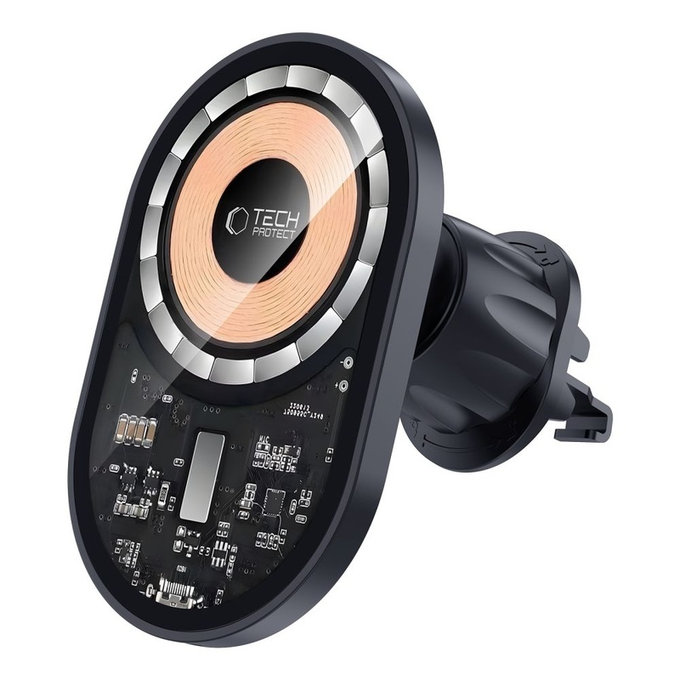 Стойка за автомобил MM15W-V6 Magnetic MagSafe Dashboard & Vent 15W, Black/Interior, Tech-Protect