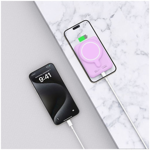 Външна батерия PB10 Lifemag MagSafe 5000mAh, Lilac, Tech-Protect