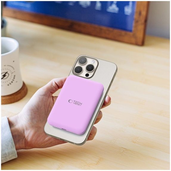 Външна батерия PB10 Lifemag MagSafe 5000mAh, Lilac, Tech-Protect