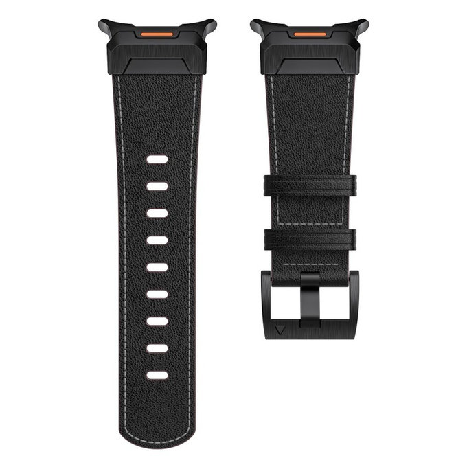 Каишка Delta Pro за Samsung Watch Ultra 1 / 2 2024-2026 (47 mm) Leather, черна, Tech-Protect