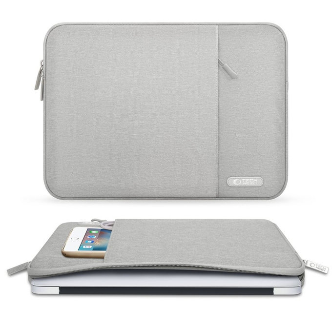 Калъф за лаптоп Sleevy 13-14, Crayon Grey, Tech-Protect