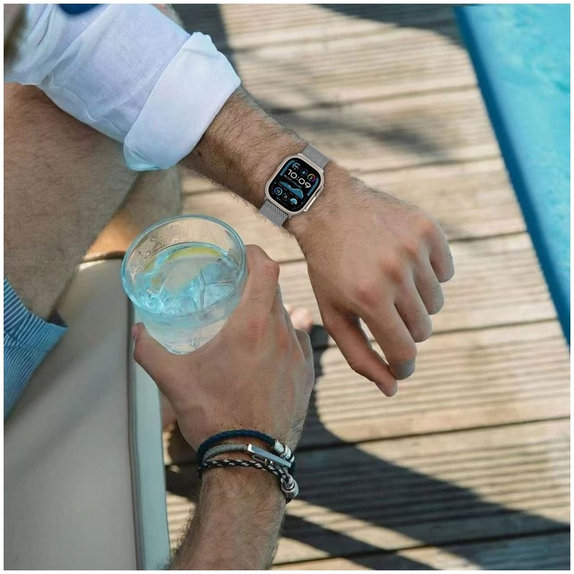 Каишка Milano за Apple Watch 8 / 9 / 10 / 11 / SE / Ultra (44 / 45 / 46 / 49 mm), Titanium, Tech-Protect