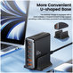Мрежово зарядно DC80W-GAN 6-PORT PD 80W / QC3.0, черна, Tech-Protect