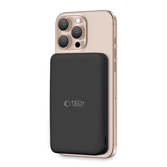 Външна батерия PB24 Lifemag Qi2 MagSafe 10000mAh, черна, Tech-Protect