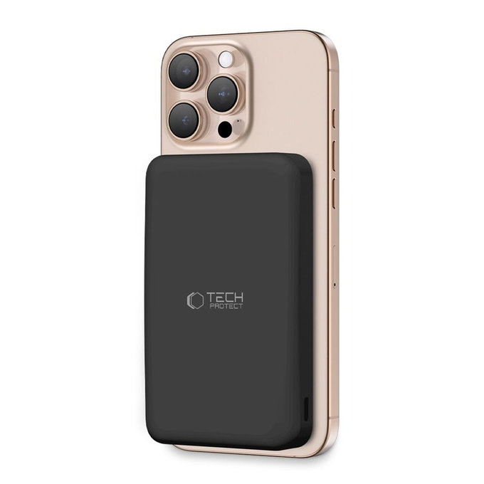 Външна батерия PB24 Lifemag Qi2 MagSafe 10000mAh, черна, Tech-Protect