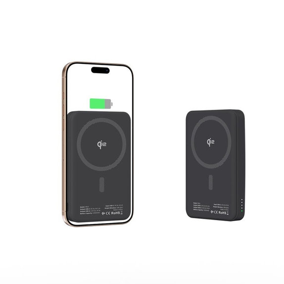 Външна батерия PB24 Lifemag Qi2 MagSafe 10000mAh, черна, Tech-Protect