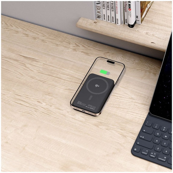 Външна батерия PB24 Lifemag Qi2 MagSafe 10000mAh, черна, Tech-Protect