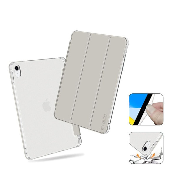 Калъф Sc Pen Hybrid за iPad 10.9" 10 / 2022 / 11" 11 / 2025, Crystal Silver, Tech-Protect