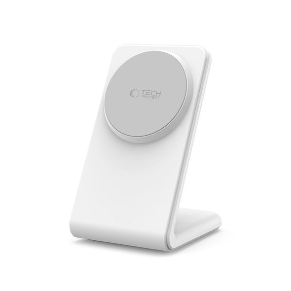 Безжично зарядно QI15W-A38 Magnetic MagSafe, бяла, Tech-Protect