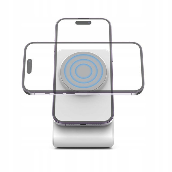 Безжично зарядно QI15W-A38 Magnetic MagSafe, бяла, Tech-Protect