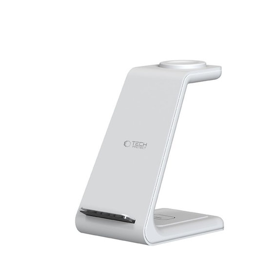Безжично зарядно QI15W-A36 3IN1 for Apple, бяла, Tech-Protect